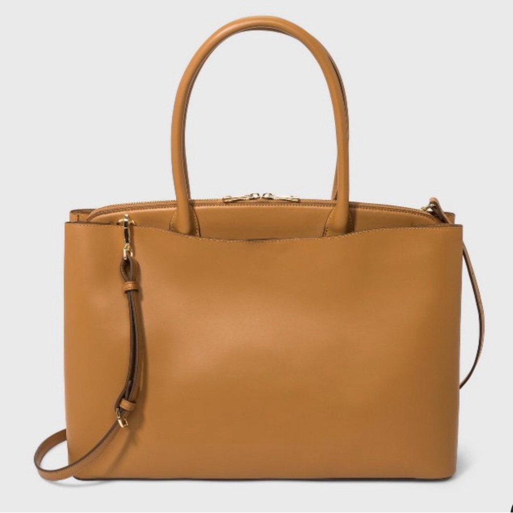 Modern Dome Tote Handbag - OS - Color Camel